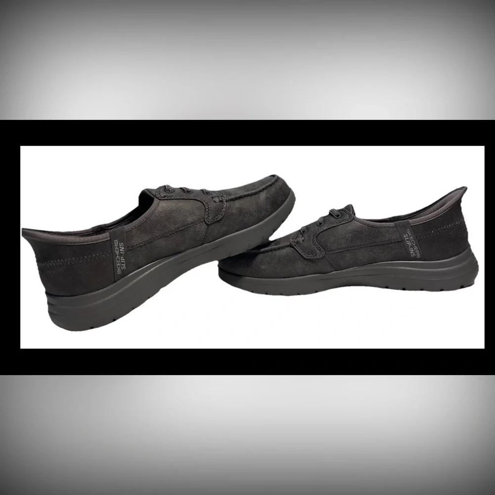 Skechers On The Go Flex Merit Slip In Shoes Charcoal Womens Size 8.5 NWOB Gray - Picture 6 of 8
